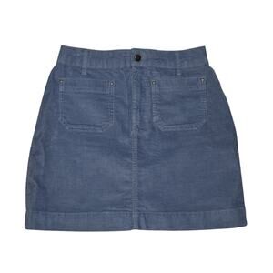 BODEN $88 Blue Corduroy Mini Skirt A-Line Stretch Cotton Pockets US Size 6‎